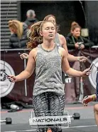  ?? SUPPLIED ?? Tea Wellington was one of the youngest competitor­s at the National CrossFit champs.