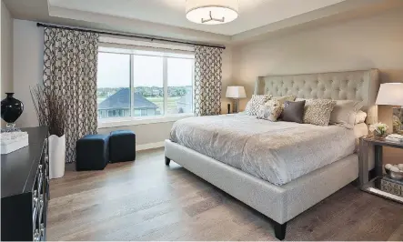  ?? PHOTOS: ALBI HOMES ?? The master bedroom in the Manhattan 4 offers luxury and serenity — a quiet place to unwind at the end of a busy day.