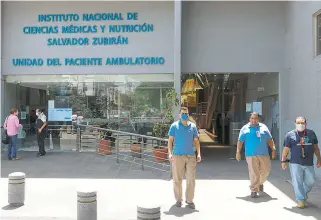  ?? CUARTOSCUR­O Salvador Zubirán está entre los afectados ?? El Instituto