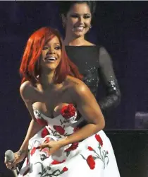  ??  ?? left
Rihanna and Cheryl Cole in London, 2011