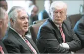  ?? NICHOLAS KAMM/GETTY-AFP ?? Secretary of State Rex Tillerson and others urged President Donald Trump to leave the Iran nuclear deal intact.