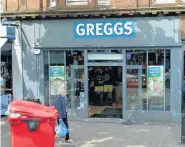  ??  ?? RAID The Greggs in Ayr where the crime took place