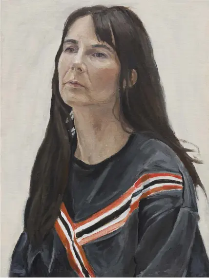  ??  ?? 2. Untitled (lockdown portrait), oil on board, 40.5 × 30.5cm 2020, Gillian Wearing,