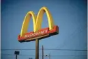  ?? — Reuters ?? The logo of a McDonald’s Corp restaurant is seen in Los Angeles, California.