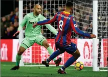  ?? ?? ON EQUAL TERMS: Ruben Loftus-Cheek brings Palace level before the winner by Mamadou Sakho (below)