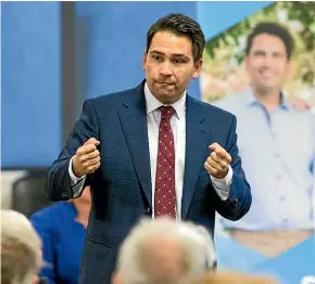  ?? SIMON O’CONNOR/STUFF ?? Opposition leader Simon Bridges says Acting Prime Minister Winston Peters, below, is being soft on crime by blaming excise taxes.