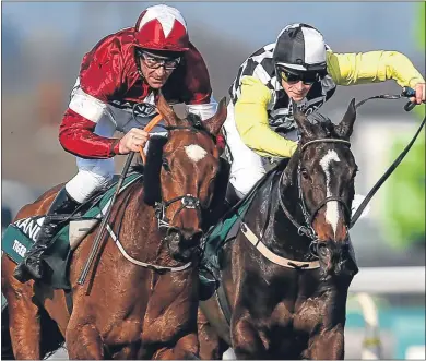  ??  ?? Tiger Roll (left) won The Randox Health Grand National from Pleasant Company at Aintree