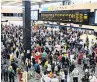  ??  ?? BUSIER Euston in London