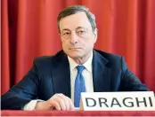  ?? ANSA ?? Integrazio­ne europea. Il presidente della Bce Mario Draghi