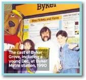 ??  ?? The cast of Byker Grove, including a young Dec, at Byker Metro station, 1990