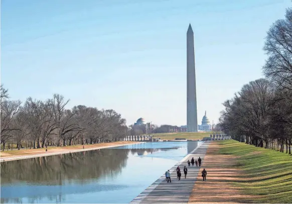  ?? JASPER COLT/USA TODAY ?? Security around the National Mall is heightened ahead of Inaugurati­on Day in Washington.