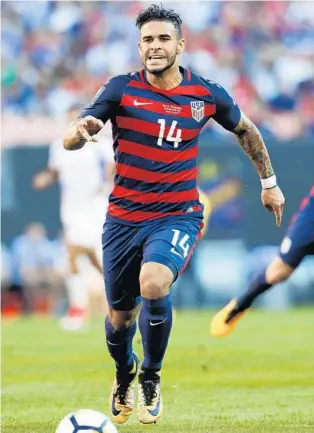  ?? RON SCHWANE/ASSOCIATED PRESS ?? An MLS record amount of allocation money will bring forward Dom Dwyer from Kansas City to Orlando. Lions CEO Alex Leitão said the move was done in a way “that will not jeopardize the future of the club.”