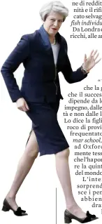  ?? Ansa ?? Self-made woman
La premier Theresa May, figlia di un parroco; a destra, Jeremy Corbyn