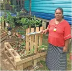  ?? Photo: Kelera Sovasiga ?? Maria Latianara shows a part of her innovative backyard gardening methods at her home in Wakanisila, Kalabu, on June 21, 2020.