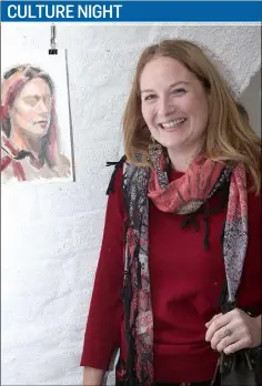  ??  ?? Fiona Quigley, Bridge Street Studios at the Sean McGuill open studio reception held in An Táin. Picture: Ken Finegan