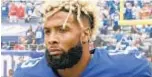  ?? BILL KOSTROUN/AP ?? Odell Beckham is back on the field and showing off his talents at training camp.