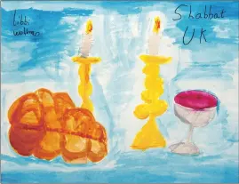  ??  ?? Libby Wohlman was one of the prizewinne­rs in Shabbat UK art contest