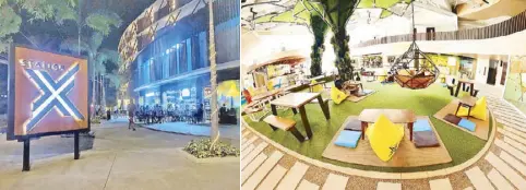  ??  ?? Station X, Hue Boracay’s retail and dining hub, is open to non-hotel guests. It houses restaurant­s serving di erent cuisines, including Boracay’s first and only food hall Streetmark­et, Nonie’s, Local Color, and Boracay’s only premium KTV bar.