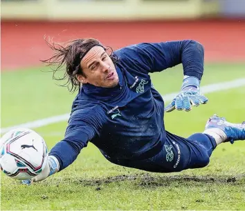  ?? FRESHFOCUS ?? Yann Sommer gestern beim Training mit Nati.