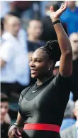  ?? ALESSANDRA TARANTINO/AP ?? Serena Williams celebrates her first-round win over Krystina Pliskova at Roland Garros on Tuesday.