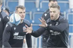  ?? ?? Kyle Steyn in training with Glasgow Warriors yesterday