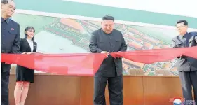  ?? Photo / AP ?? Kim Jong Un opens a fertiliser factory near Pyongyang.