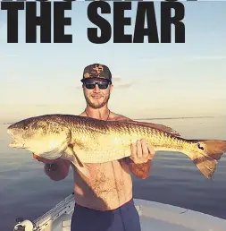  ??  ?? Pete Alonso holds up the catch of the day from recent fishing trip. The Mets first baseman hunts and fishes his own food in the offseason.