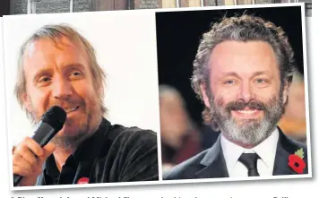  ??  ?? Rhys Ifans, left, and Michael Sheen are backing the campaign to save Cellb