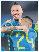  ??  ?? HAMSIK: Put Napoli ahead