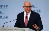  ?? (Ralph Orlowski/Reuters) ?? US NATIONAL SECURITY Adviser H.R. McMaster: Those who invest in Iran are funding the activities of the Revolution­ary Guards Corps.