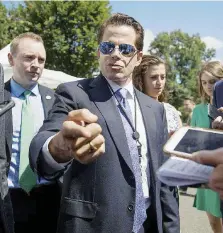  ?? Ansa ?? Stai parlando con me? Anthony Scaramucci a Washington