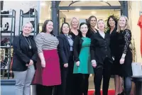  ??  ?? The Farleys Solicitors team outside Sunday Best with Rosemere Cancer Foundation’s Cathy Skidmore, left, celebrity stylist Jill Pollitt (fourth left) and boutique owner Jan Shutt (third from right)