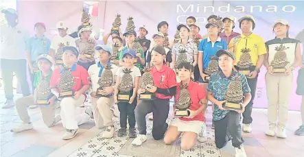  ?? PHOTOGRAPH COURTESY OF JGFP/MEGGIE MAY CASING ESPINA ?? THE winners of the recent Mindanao Open get to strut their wares in a much bigger competitio­n, the Junior Golf Foundation of the Philippine­s National Open.