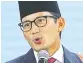  ?? HENDRA EKA/JAWA POS ?? Sandiaga Uno