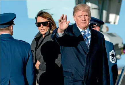  ?? PHOTO: AP ?? President Donald Trump, pictured with first lady Melania Trump, is now a president in transition, at times angry and increasing­ly isolated.