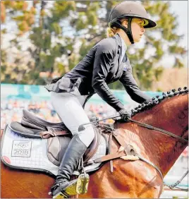  ?? Photo / Official Olympic Photo of Buenos Aires 2018 ?? Taupo¯ rider Briar Burnett-Grant, 18, got sixth place on her drawn horse Maximo at the 2018 Youth Olympics Games in Buenos Aires.