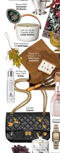  ??  ?? Seed to Skin The Cure, £164 LibertyRin­g, £490 Alexander McQueen£370 £5,850 Chanel Pot, £98Fee Greening