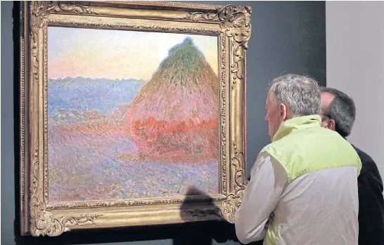  ??  ?? An Impression­ist painting of a haystack by Claude Monet,
which went for $81.4 million at Christie’s last year, is shown in this file photo. Meule,