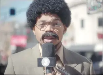  ?? YOUTUBE ?? In a new video, Chance the Rapper poses as a TV news reporter from a bygone era, on a mission to find out exactly what Chicago’s 50 aldermen do.