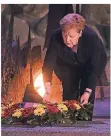  ?? FOTO: DPA ?? Merkel in der Holocaust-Gedenkstät­te Yad Vashem.