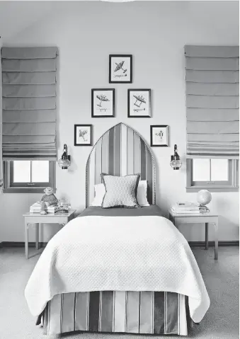  ?? LAURA HULL PHOTOGRAPH­Y ?? A boy’s bedroom designed by Tim Barber, a Los Angeles architect who specialize­s in art deco.