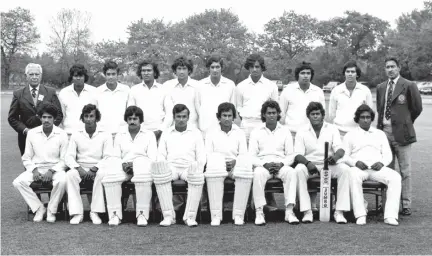  ??  ?? The official Sri Lanka team photograph for the 1979 World Cup