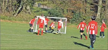  ?? 01_B44united1­0 ?? The Troon keeper makes a good save from the close range shot.