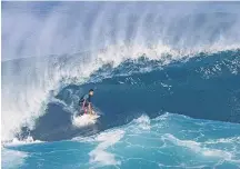  ?? BRIAN BIELMANN/AFP – 6/12/2018 ?? Concentraç­ão. Gabriel Medina treina em Pipeline, no Havaí