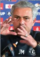  ??  ?? FULL OF EXCUSES: Mourinho won’t take any blame for United’s Euro flop