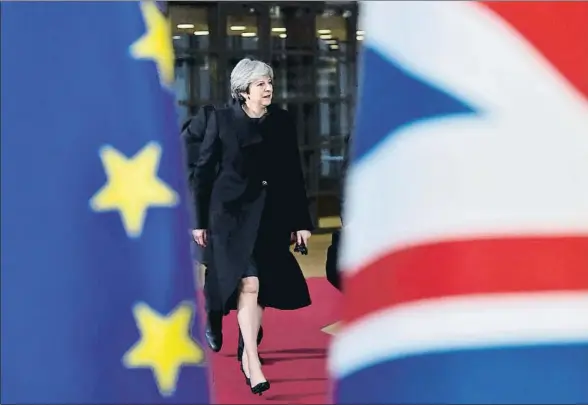  ?? ERIC VIDAL / REUTERS ?? La primera ministra británica, Theresa May, llegando al Consejo Europeo del pasado 14 de diciembre, en Bruselas