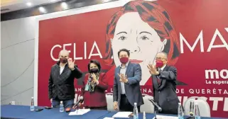  ?? /YOLANDA LONGINO ?? Recibió el respaldo de la dirigencia nacional de Morena