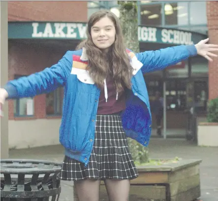  ?? STX ENTERTAINM­ENT ?? Hailee Steinfeld stars in The Edge of Seventeen, which is a delightful comedy with poignant undertones, Bruce Kirkland says.