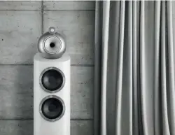  ??  ?? (Right) The new Bowers & Wilkins 803 D3 speaker. (Below) The sleek, wall-mounted Bang & Olufsen Beosound Shape speaker system.