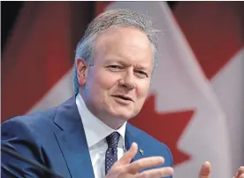  ?? PATRICK DOYLE THE CANADIAN PRESS FILE PHOTO ?? Bank of Canada Governor Stephen Poloz says the trade dispute with the U.S. will play an important role in the Bank of Canada’s interest-rate decision.